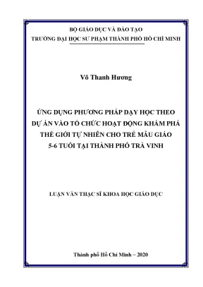 Dạy học theo dự án khám phá thế giới tự nhiên mầm non