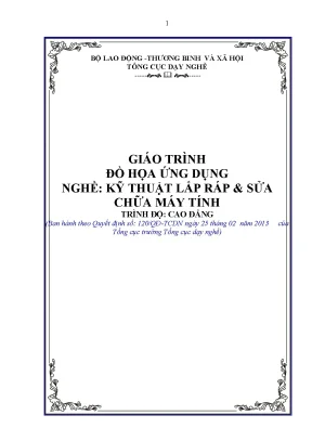 Giáo trình đồ hoạ ứng dụng – Lắp ráp & sửa chữa máy tính