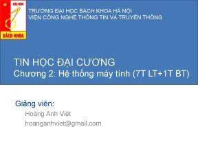 Hệ thống máy tính - Chương 2 Khóa luận QTKD ĐHBKHN