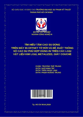 Tấm cao su máy in offset và thông số in kim loại, metalized, couche