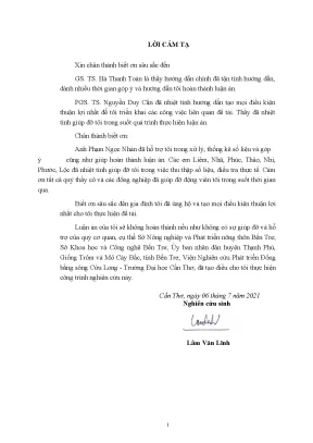 Tái cơ cấu ngành nông nghiệp Bến Tre: Thực tiễn và giải pháp