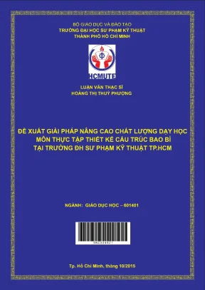 Nâng cao chất lượng dạy học thiết kế cấu trúc bao bì
