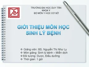 Giáo trình Sinh lý bệnh - Miễn dịch - ĐH Duy Tân (56 ký tự)