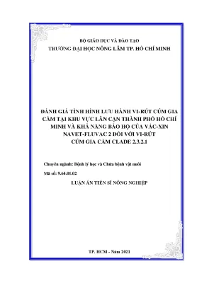 Đánh giá cúm gia cầm H5N1 và vắc-xin Navet-Fluvac 2