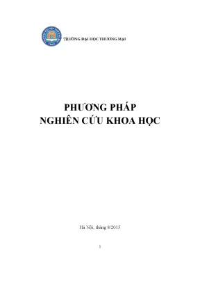 Giáo trình phương pháp nghiên cứu khoa học trường Đại học Thương mại
