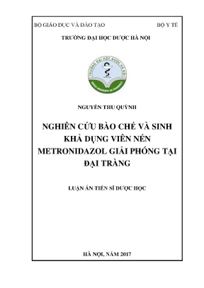 Nghiên cứu viên nén metronidazol giải phóng tại đại tràng