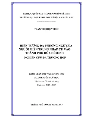 Đa phương ngữ người miền Trung nhập cư TP.HCM