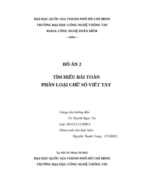 Phân loại chữ số viết tay: Đồ án học thuật