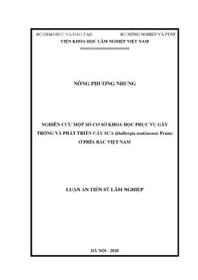 Cơ sở khoa học gây trồng cây Sưa ở miền Bắc Việt Nam