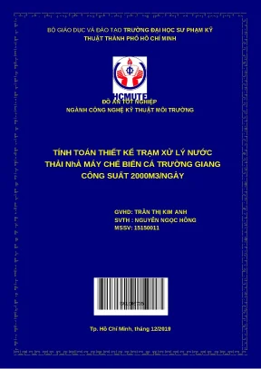 Thiết kế trạm xử lý nước thải cá 2000m3/ngày Trường Giang