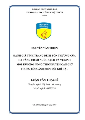 Đánh giá dễ bị tổn thương hạ tầng nước sạch nông thôn Cần Giờ