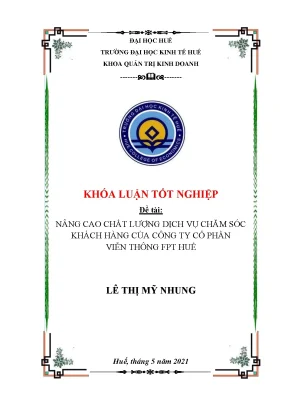 Nâng cao chất lượng dịch vụ chăm sóc khách hàng của FPT Huế