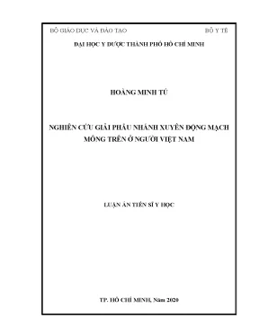 Nghiên cứu giải phẫu nhánh xuyên động mạch mông trên người Việt Nam
