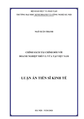 Chính sách tài chính đối với doanh nghiệp nhỏ và vừa tại Việt Nam
