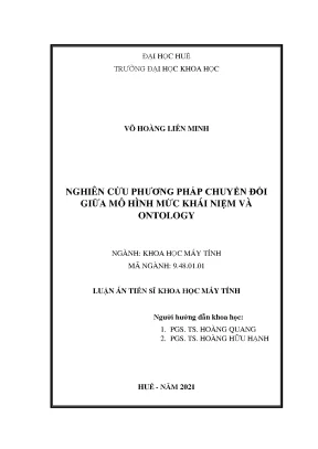 Chuyển đổi Mô hình Khái niệm & Ontology: Luận án Tiến sĩ