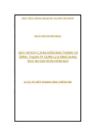 Quy hoạch cán bộ diện Ban Thường vụ Tỉnh ủy quản lý ở Đồng bằng Bắc Bộ