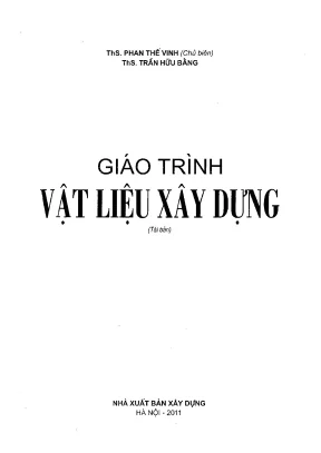 Giáo trình Vật liệu Xây dựng - Phan Thế Vinh (2011)