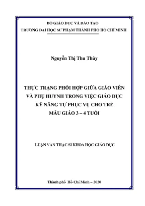 Phối hợp giáo viên-phụ huynh giáo dục kỹ năng tự phục vụ trẻ mẫu giáo