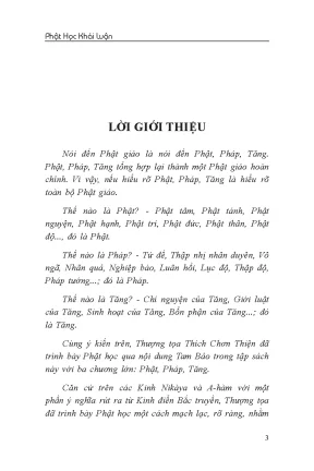 Phật Học Khái Luận - Giới thiệu Tam Bảo Phật Pháp Tăng