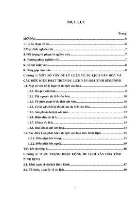 Nghiên cứu du lịch văn hóa Bình Định và giải pháp phát triển