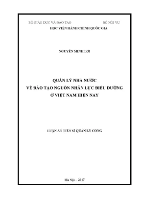 Quản lý nhà nước về đào tạo nguồn nhân lực điều dưỡng tại Việt Nam