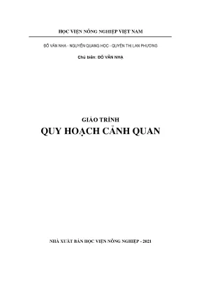 Giáo trình Quy hoạch Cảnh quan: Nền tảng và Ứng dụng