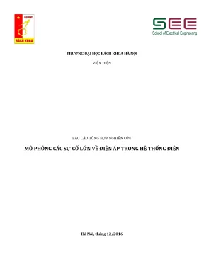 Mô phỏng sự cố điện áp lớn trong hệ thống điện