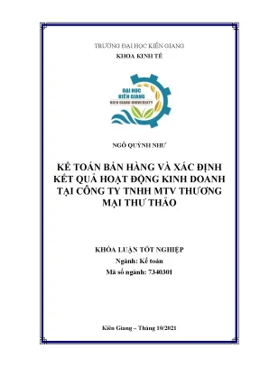 Kế toán bán hàng và xác định kết quả kinh doanh tại Công ty Thư Thảo