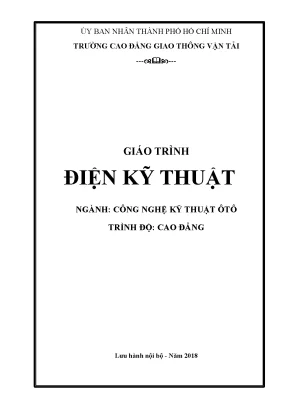 Giáo trình điện kỹ thuật ngành công nghệ kỹ thuật ôtô