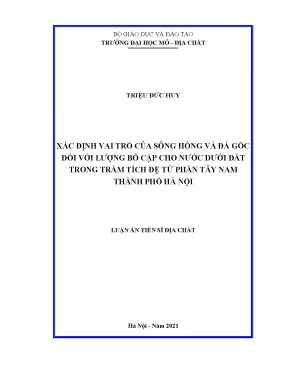 Vai trò sông Hồng và đá gốc trong bổ cập nước dưới đất Hà Nội