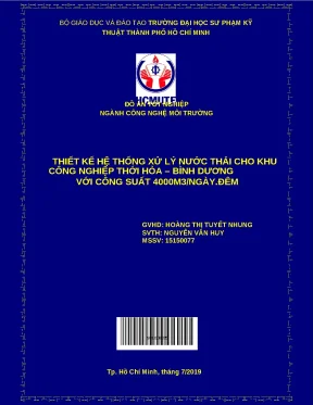Thiết kế hệ thống xử lý nước thải KCN Thới Hòa 4000m3/ngày