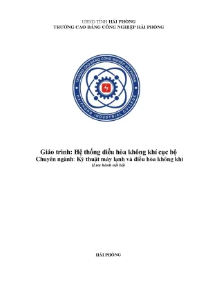 Giáo trình hệ thống điều hòa không khí cục bộ ngành máy lạnh