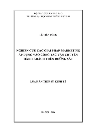 Giải pháp Marketing Vận chuyển Hành khách Đường sắt | Luận án Tiến sĩ