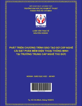 Xây dựng chương trình đào tạo sơ cấp nghề cài đặt phần mềm smartphone