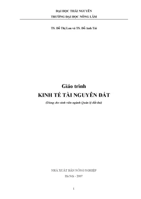 Giáo trình kinh tế tài nguyên đất đại học Nông Lâm