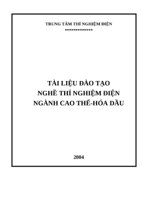 Giáo trình Thí nghiệm Cao áp: Kỹ thuật và Ứng dụng