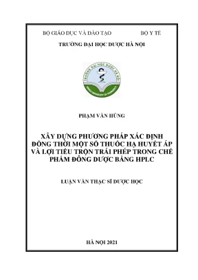 Phương pháp HPLC xác định thuốc hạ huyết áp trộn trong đông dược
