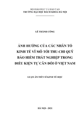Ảnh hưởng kinh tế vĩ mô tới quỹ bảo hiểm thất nghiệp Việt Nam