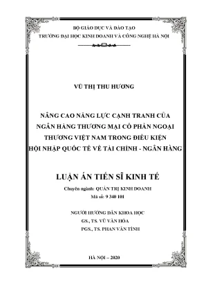 Nâng cao năng lực cạnh tranh NHTMCP Vietcombank trong hội nhập quốc tế