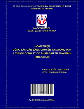 Cân bằng chuyền xưởng may 2 Công ty Thái Bình (TBS)