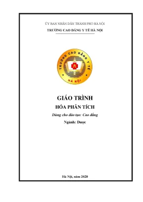 Giáo trình Hóa phân tích dược - Cao đẳng Y tế Hà Nội 2020