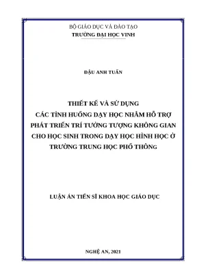 Thiết kế tình huống dạy học phát triển trí tưởng tượng không gian môn Toán