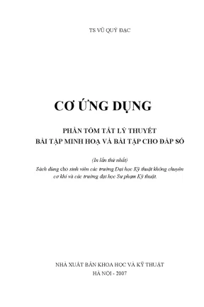 Giáo trình Cơ học Ứng dụng: Lý thuyết, Bài tập & Đáp số