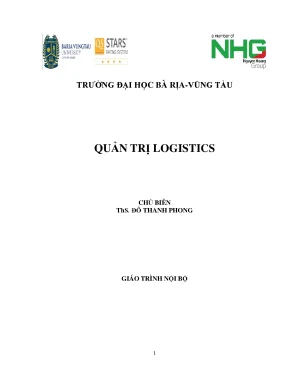 Giáo trình Quản trị Logistics - Đại học Bà Rịa-Vũng Tàu