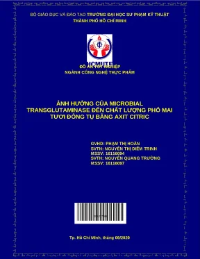 Ảnh hưởng microbial transglutaminase đến phô mai tươi