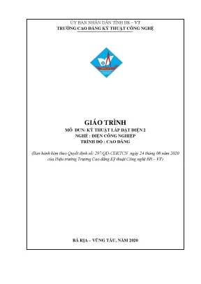 Giáo trình Kỹ thuật lắp đặt điện 2 nghề điện công nghiệp
