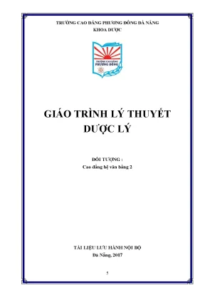 Giáo trình Lý thuyết Dược lý Văn bằng 2 - CĐ Phương Đông
