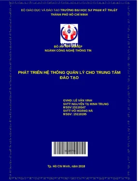 Hệ thống quản lý trung tâm đào tạo - Đồ án CNTT