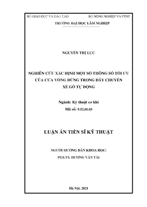 Tối ưu hóa thông số cưa vòng đứng trong xẻ gỗ tự động