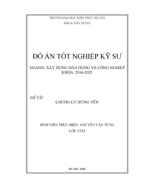 Đồ án tốt nghiệp kỹ sư xây dựng chung cư Hưng Yên